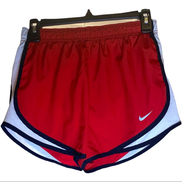 Nike | Shorts | Nike Womens Dry Tempo Shorts Red White And Black  Item8355814 Gently Worn | Poshmark